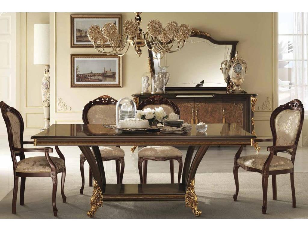 Arredo Classic: Sinfonia: стол обеденный раскладной (орех, золото)