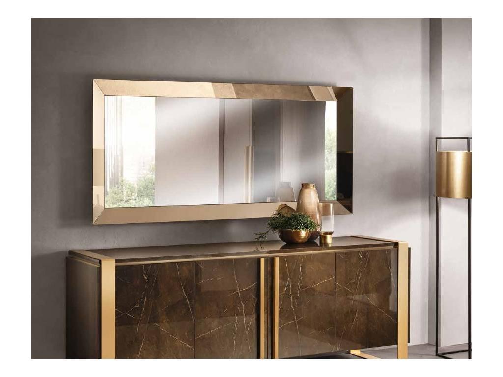 Arredo Classic: Essenza: зеркало настенное арт.31 (венге, коричневый, золото)