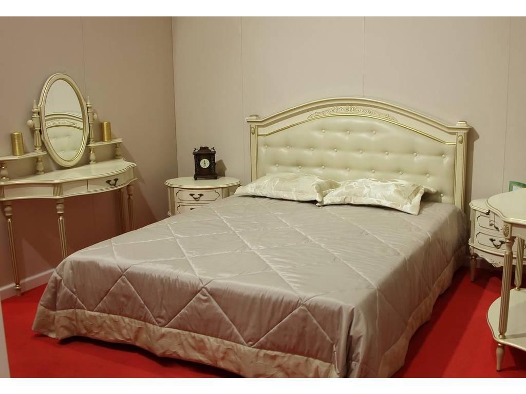 Юта: Палермо: кровать 160х200  с высоким изголовьем (шампань)