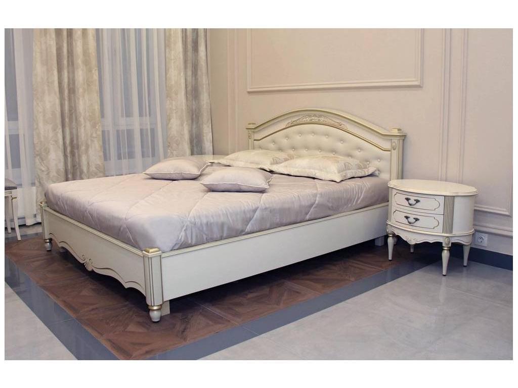 Юта: Палермо: кровать 180х200  (белый, патина)