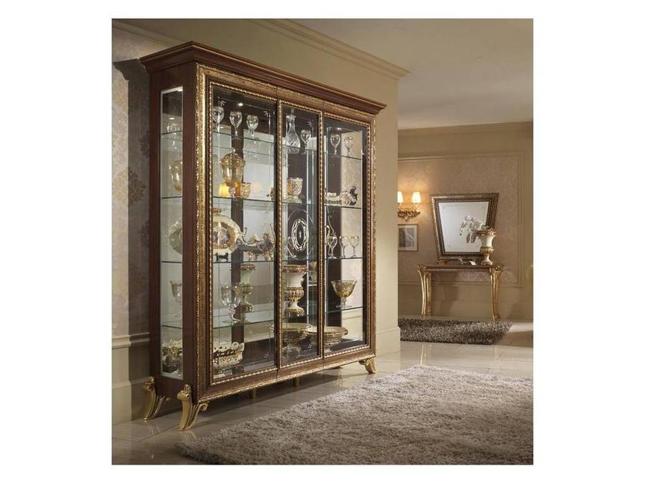 Arredo Classic: Giotto: витрина Джотто 3-х дверная без короны (орех)