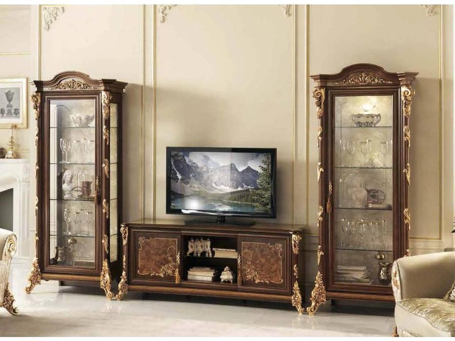 Arredo Classic: Sinfonia: тумба под телевизор (орех, золото)