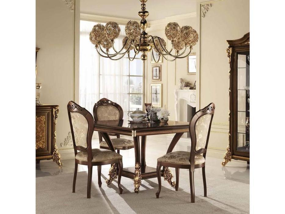 Arredo Classic: Sinfonia: стол обеденный раскладной (орех, золото)