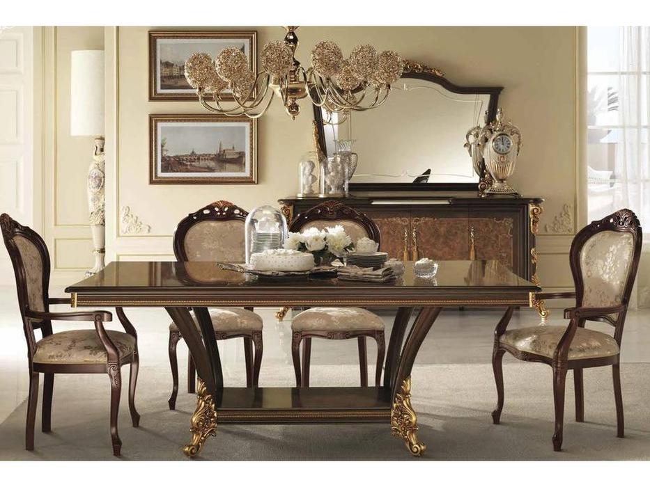 Arredo Classic: Sinfonia: стол обеденный раскладной (орех, золото)