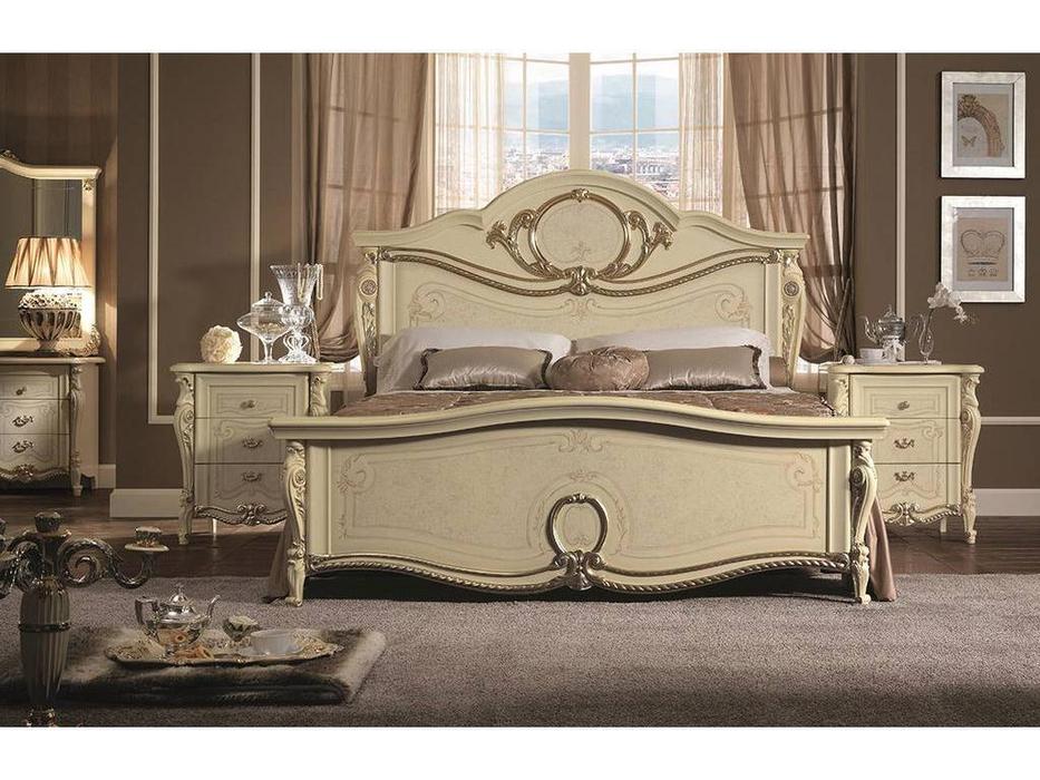 Arredo Classic: Tiziano: кровать 180х200 (слоновая кость с золотом)