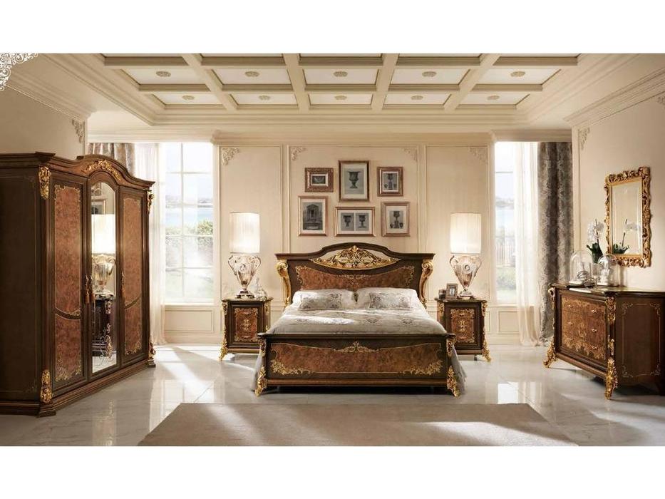 Arredo Classic: Sinfonia: кровать 160х190/200  (орех, золото)