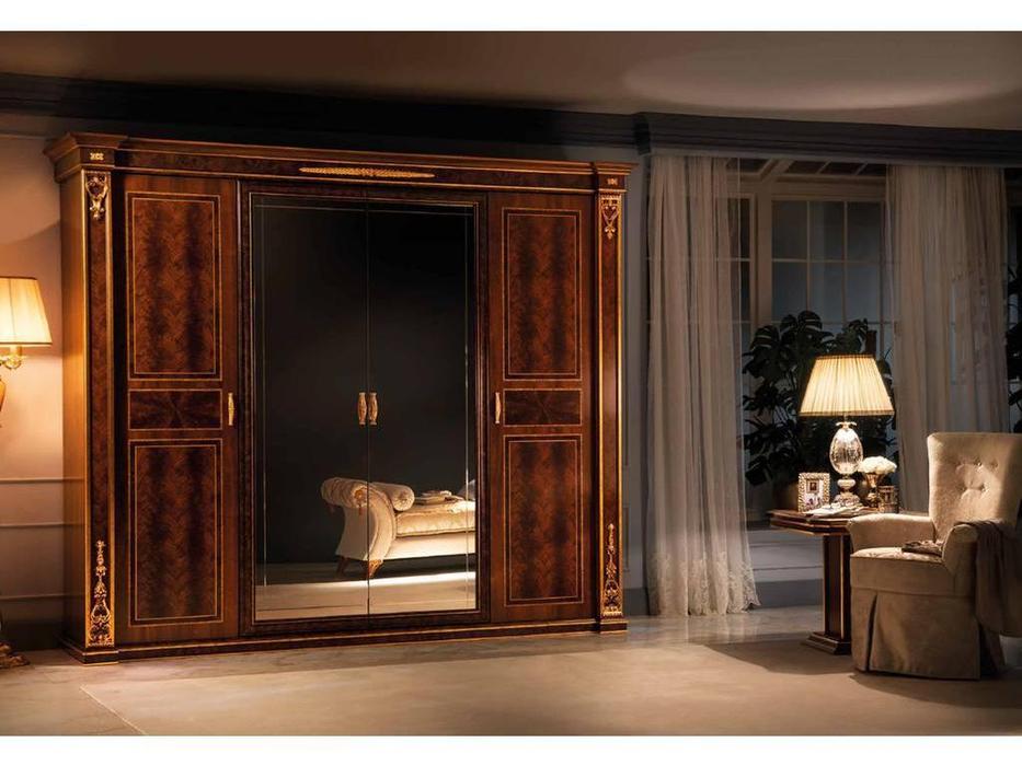 Arredo Classic: Modigliani: шкаф 4 дверный 2 зеркала (орех)