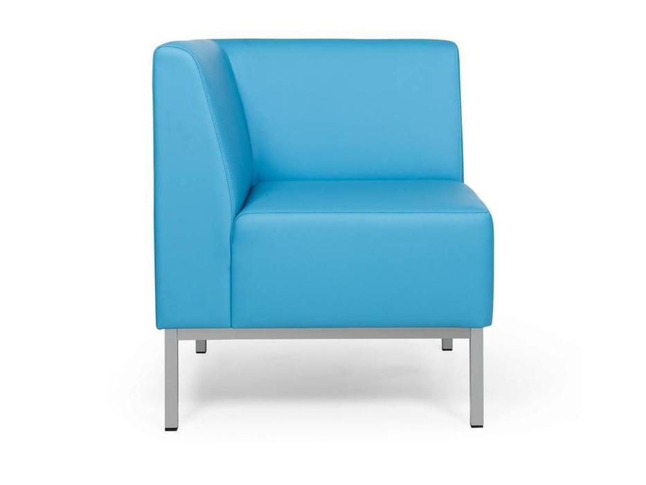 Евроформа: Компакт: кресло - угловая секция тк. Экокожа (синий)