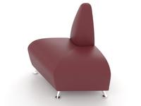 Евроформа: Интер Хром: кресло - наружная угловая секция тк. Экокожа