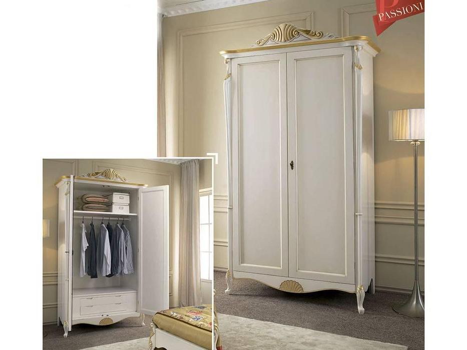 Tarocco Vaccari: Passioni: шкаф 2-х дверный с зеркалами  (белый, золото)