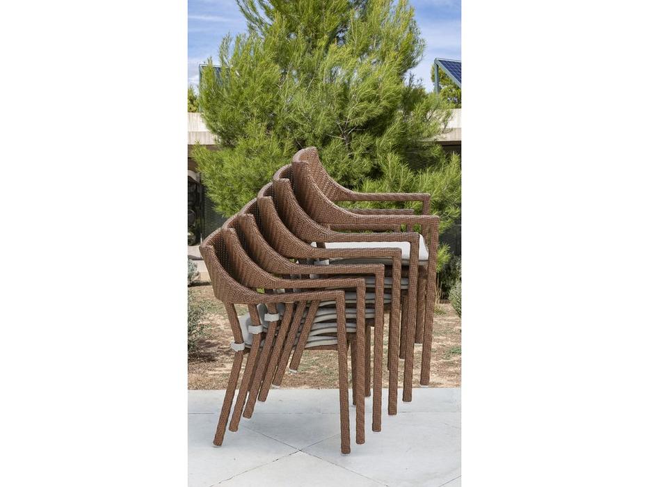 Skylinedesign: Plank: кресло садовое  с подушкой (коричневый)