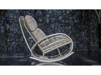 Skylinedesign: Taurus: кресло-качалка  с подушками (OFF WHITE MUSHROOM)