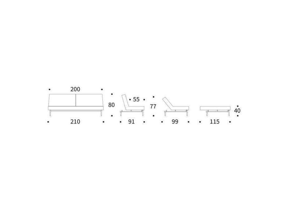 Innovation: Splitback: диван-кровать 3-х местный (желтый)