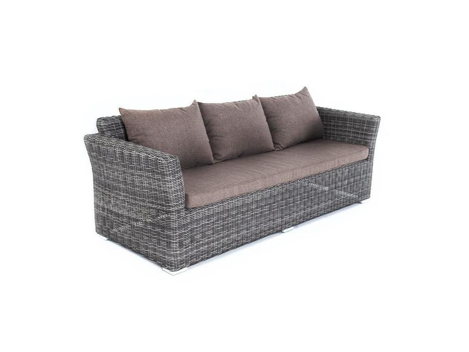 4SIS: Капучино: диван садовый 3 местный  с подушками (графит)