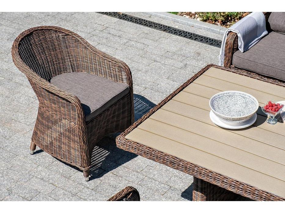 4SIS: Равенна: кресло садовое  с подушкой (коричневый)