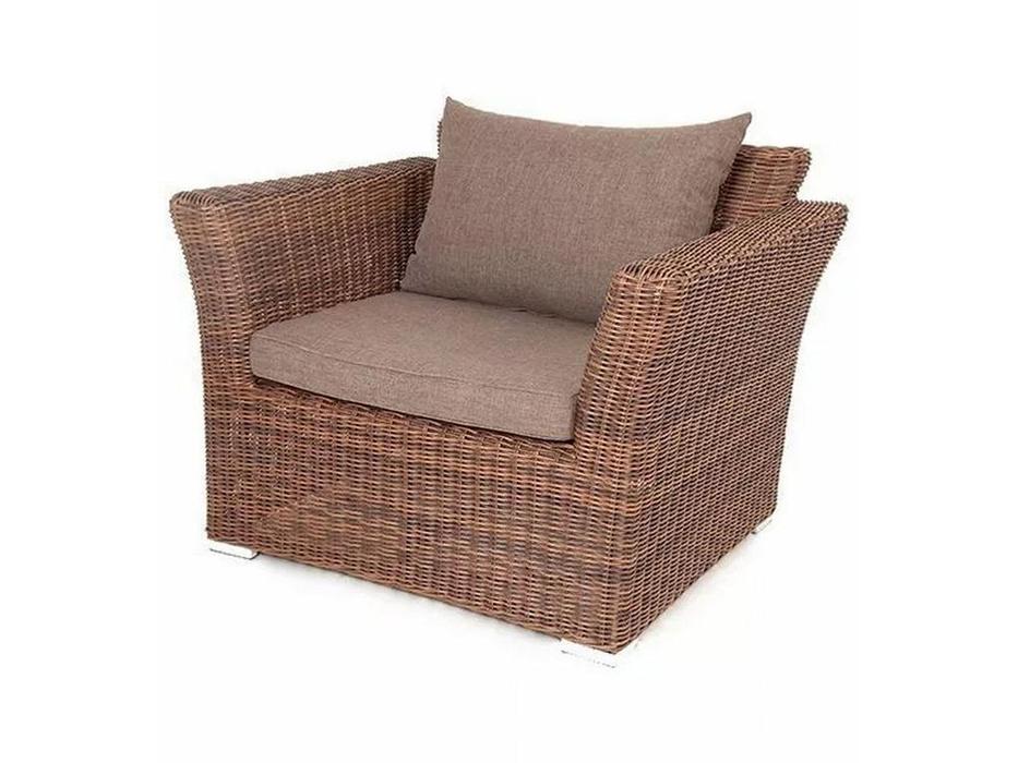 4SIS: Капучино: кресло садовое  с подушками (коричневый)