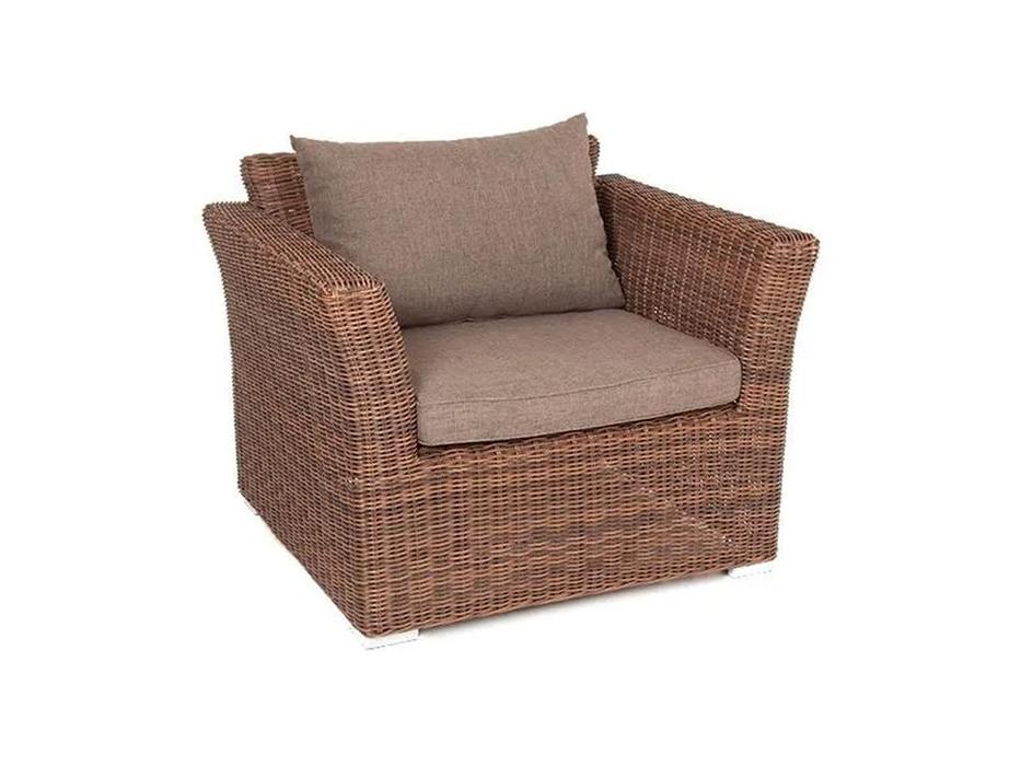 4SIS: Капучино: кресло садовое  с подушками (коричневый)