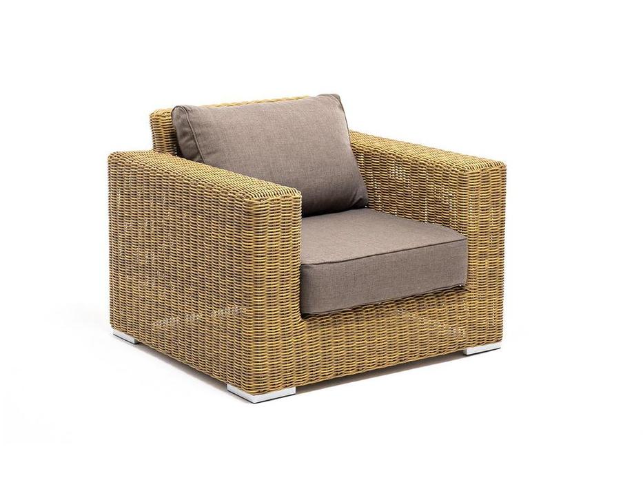 4SIS: Боно: кресло садовое  с подушками (соломенный)