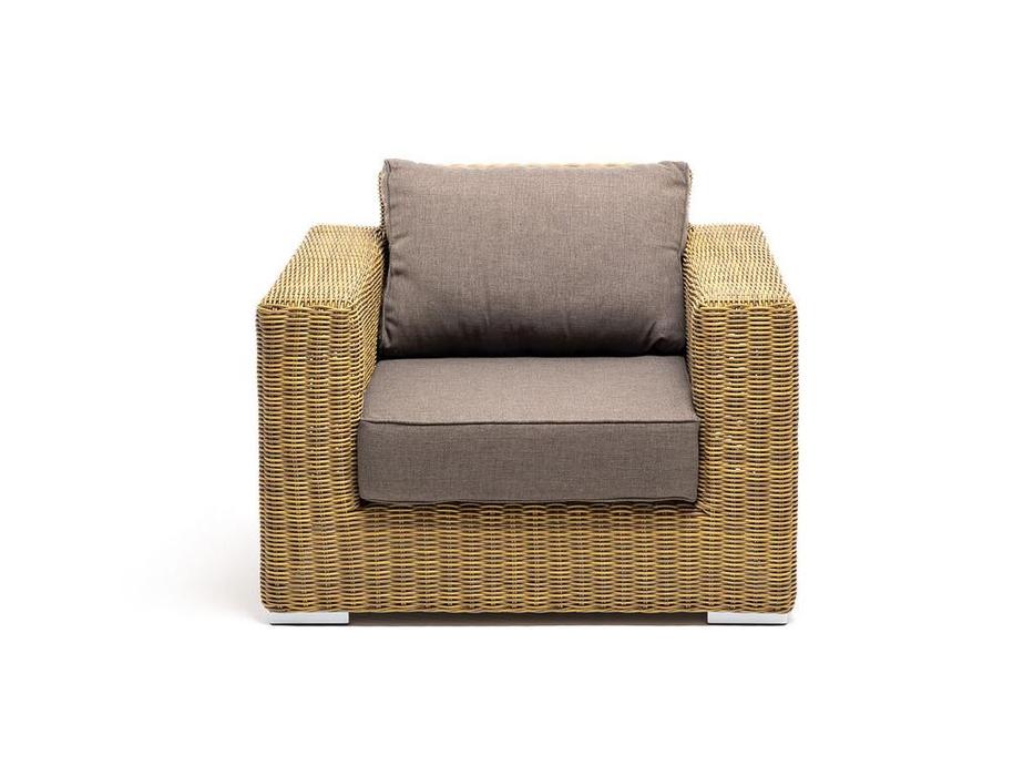 4SIS: Боно: кресло садовое  с подушками (соломенный)