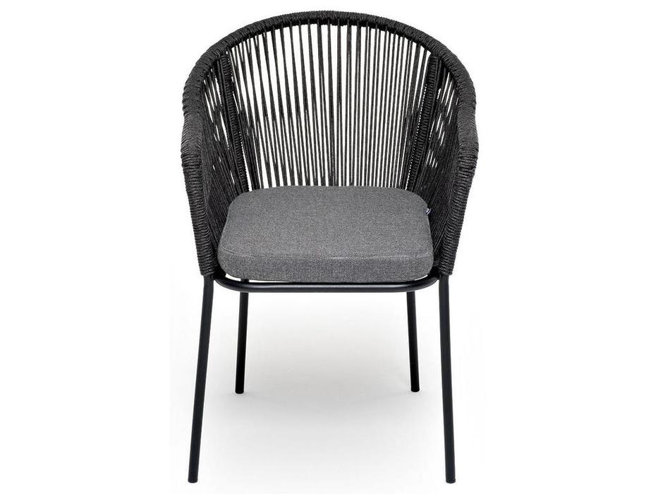 4SIS: Лион: стул садовый с подушкой (темно серый)