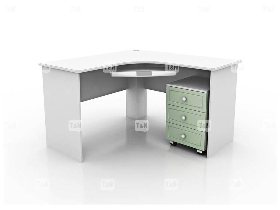 Tomyniki: Michael: стол письменный  угловой (белый, розовый, зеленый, беж)