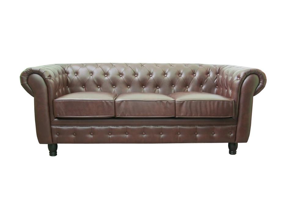 Interior: Chesterfield: диван 3 местный (коричневый)
