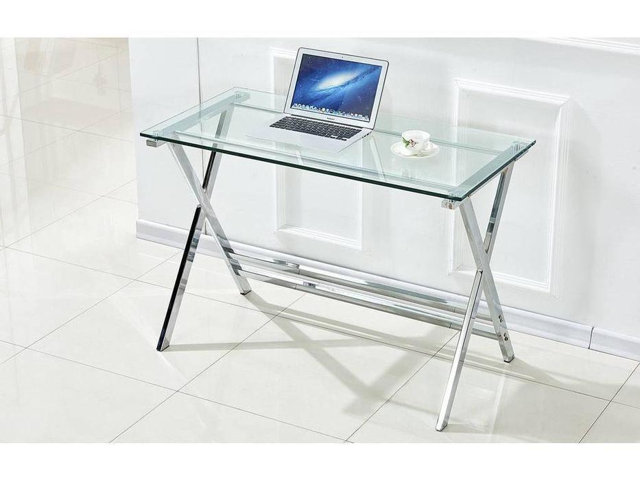 ESF: стол письменный  (стекло, хром)