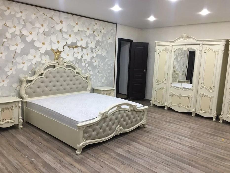 Dia: Рафаэлла: кровать двуспальная 180х200 (крем, золото)