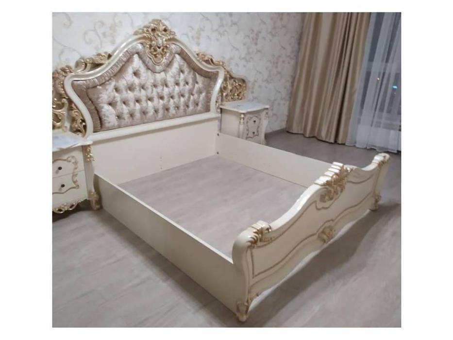 Dia: Джоконда: кровать двуспальная 160х200 (крем, золото)