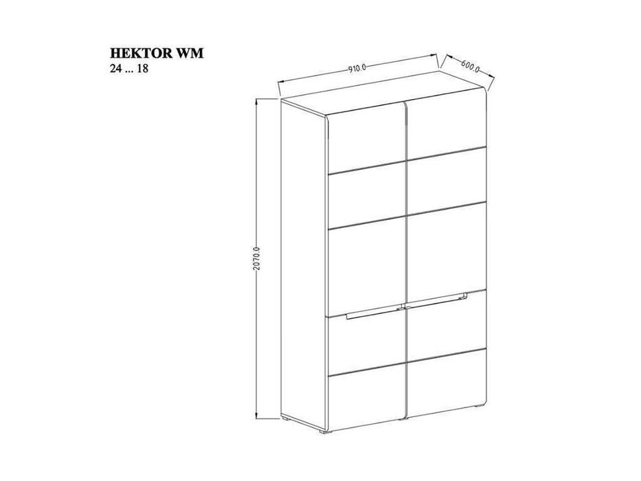 Helvetia: Hektor: шкаф 2 дверный  (белый)