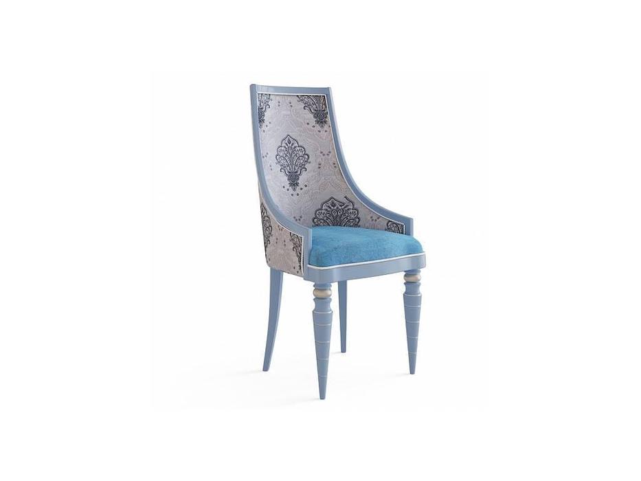 Zzibo Mobili: Sicilia: кресло  (синий, белое золото, ткань)