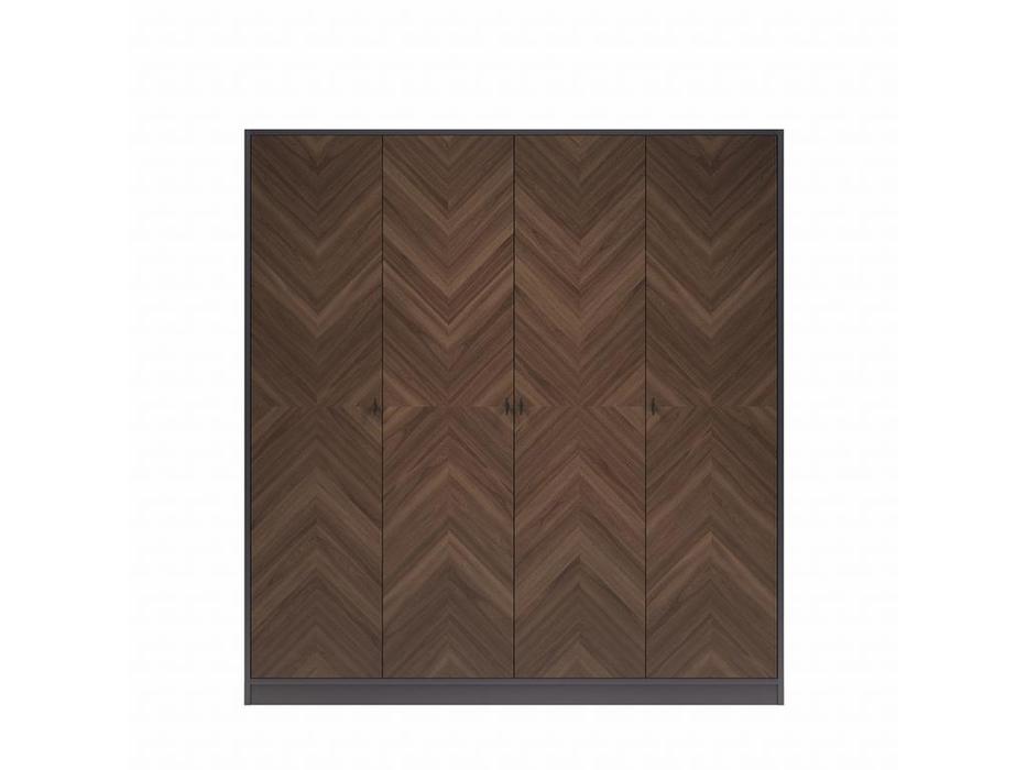 Timber: Альба: шкаф 4-х дверный  (американский орех, мокко)