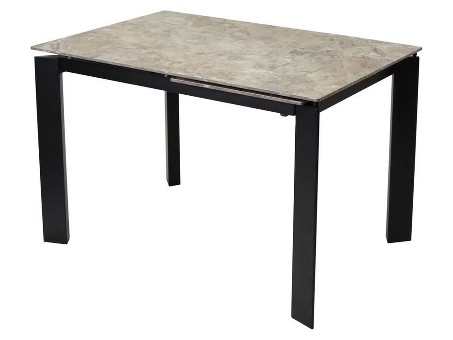 Megapolis: Corner: стол обеденный раскладной (коричневый мрамор, черный)
