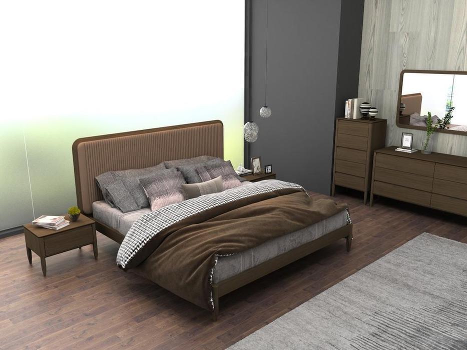 Mod Interiors: Paterna: кровать 160х200  (дуб, бежевый)