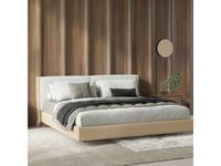 Mod Interiors: Miramar: кровать 160х200  (орех, экокожа)