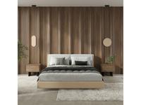 Mod Interiors: Miramar: кровать 180х200  (орех, экокожа)