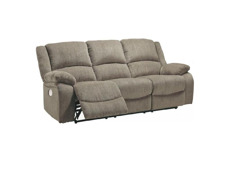 Ashley: Draycoll: диван 3 местный  с электро-реклайнером (коричневый)