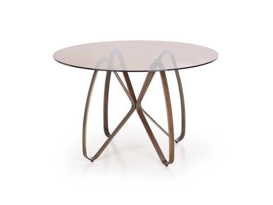 Halmar: Lungo: стол обеденный  (коричневый, античное золото)