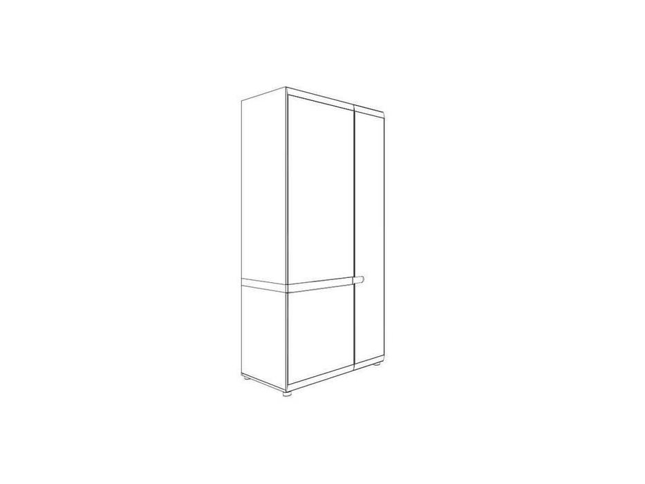 Anrex: Linate: шкаф 2 дверный (белый, сонома)