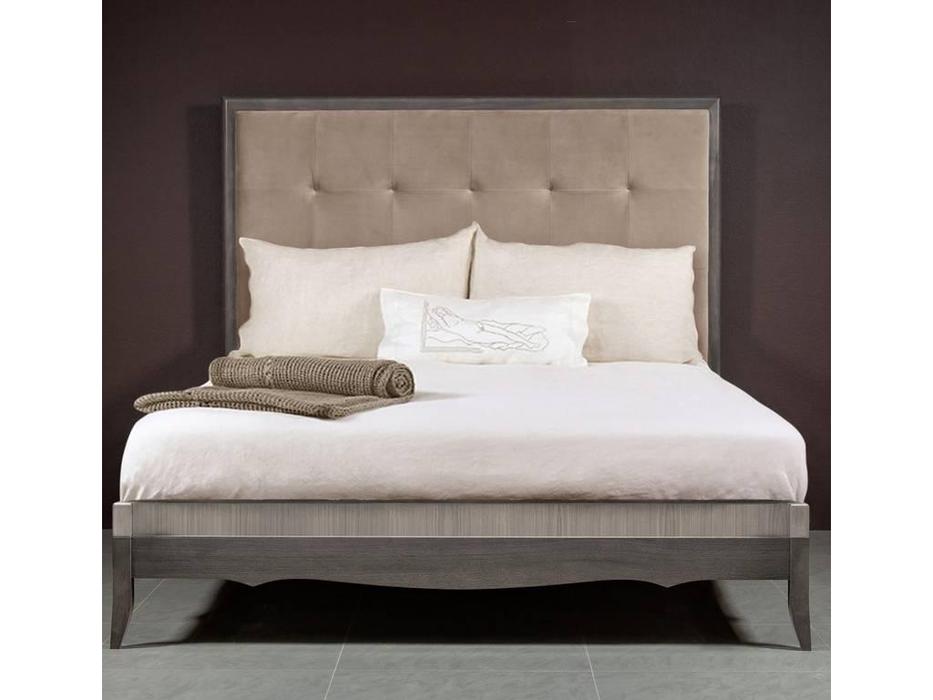 RFS: Монте-Карло: кровать 160х200 с мягким изголовьем (дуб дымчатый, пепельный)