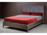 RFS: Барселона: кровать 160х200 с мягким изголовьем (дуб медовый, серокоричневый)