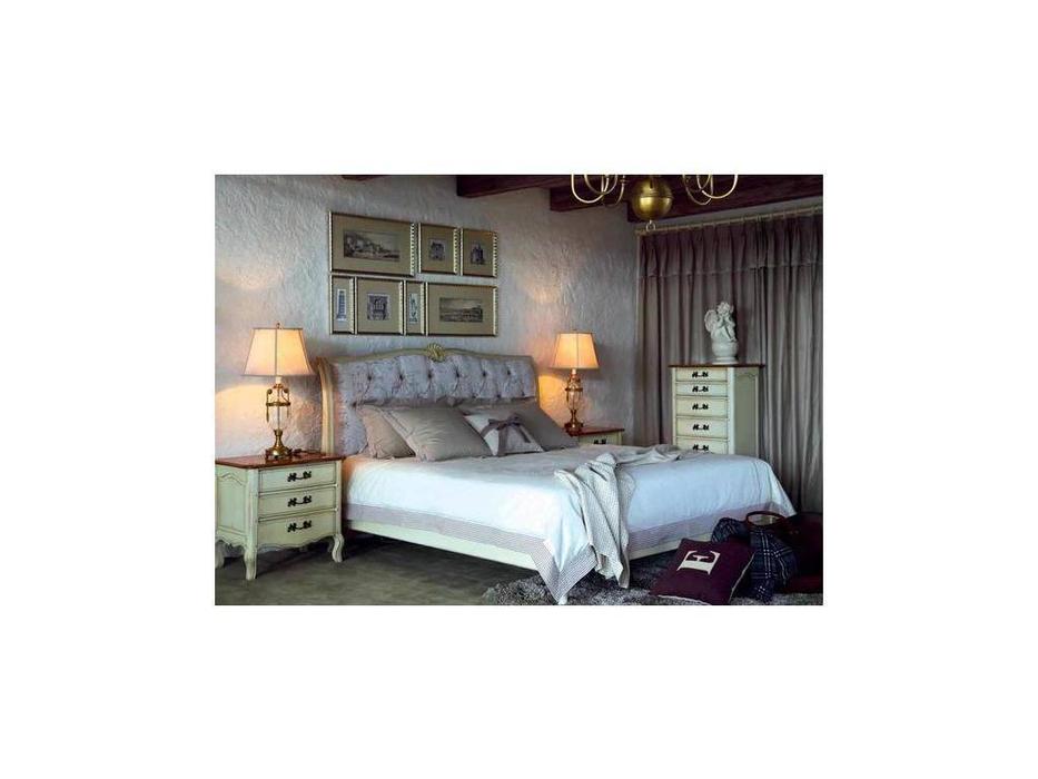 CUF Limited: White Rose: кровать 180х200  А63 (айвори патина)