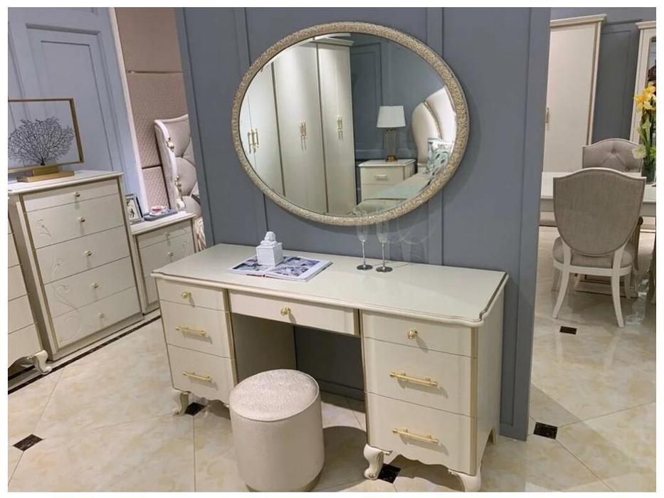 FurnitureCo: Liberty: стол туалетный с зеркалом  (крем)