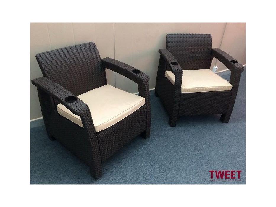 Tweet: Double: кресло с подушкой 2шт. (венге)