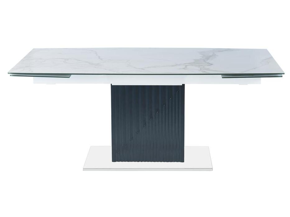 Linhai Lanzhu: Хлое: стол обеденный раскладной  (белый мрамор)