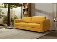 SofTime: Марко: диван 3 местный раскладной, узкие подлокотники (желтый)