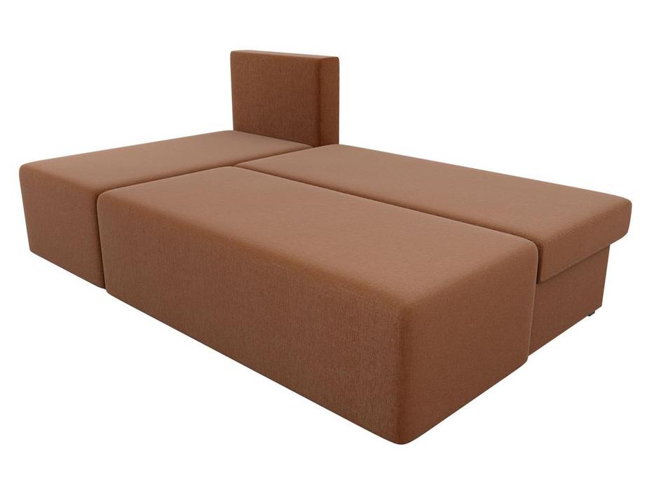 Лига Диванов: Поло: диван угловой левый (коричневый)