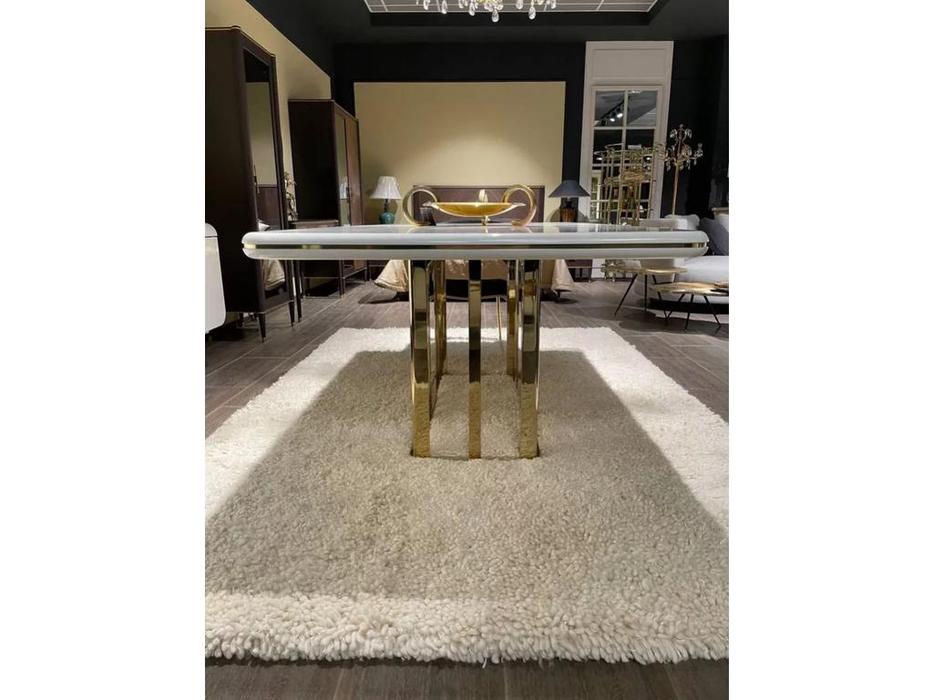 Orix: Aston: стол обеденный  (белый, золото)