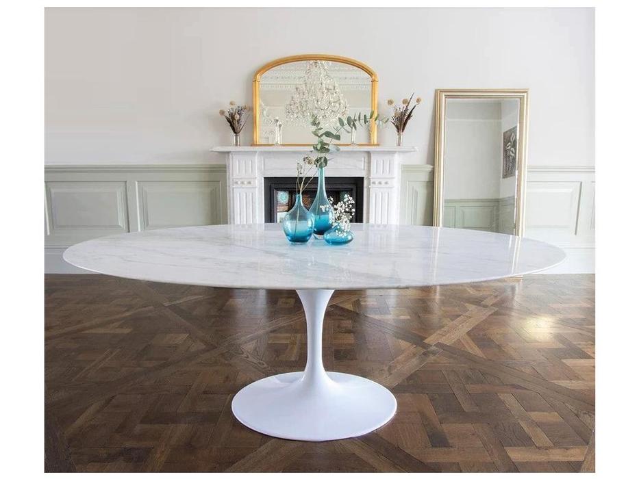 STG: Tulip Oval Marble: стол обеденный Marble  (серый)