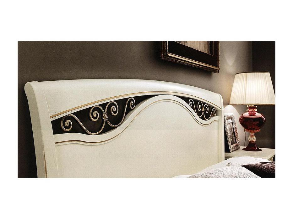Prama: Palazzo Ducale: кровать с ковкой 160х200   (белый, золото)